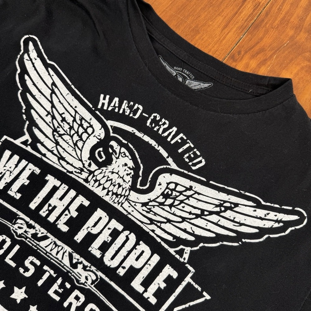 We The People Holsters T-shirt Mens L Black Patriotic Eagle Graphic Short Sleeve